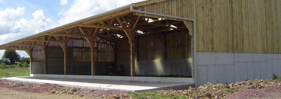 Hangar agricole avec ferme - ABT Construction Bois